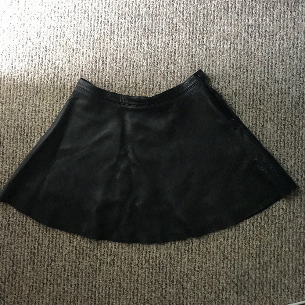 American apparel genuine leather circle skirt
